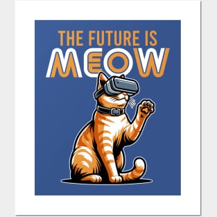 The Future Is Meow Funny Cat Posters and Art